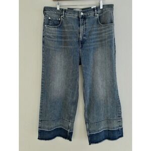 NWT Everlane Way High Sailor Wide Leg Jeans Size 33S Boho Nautical Indie